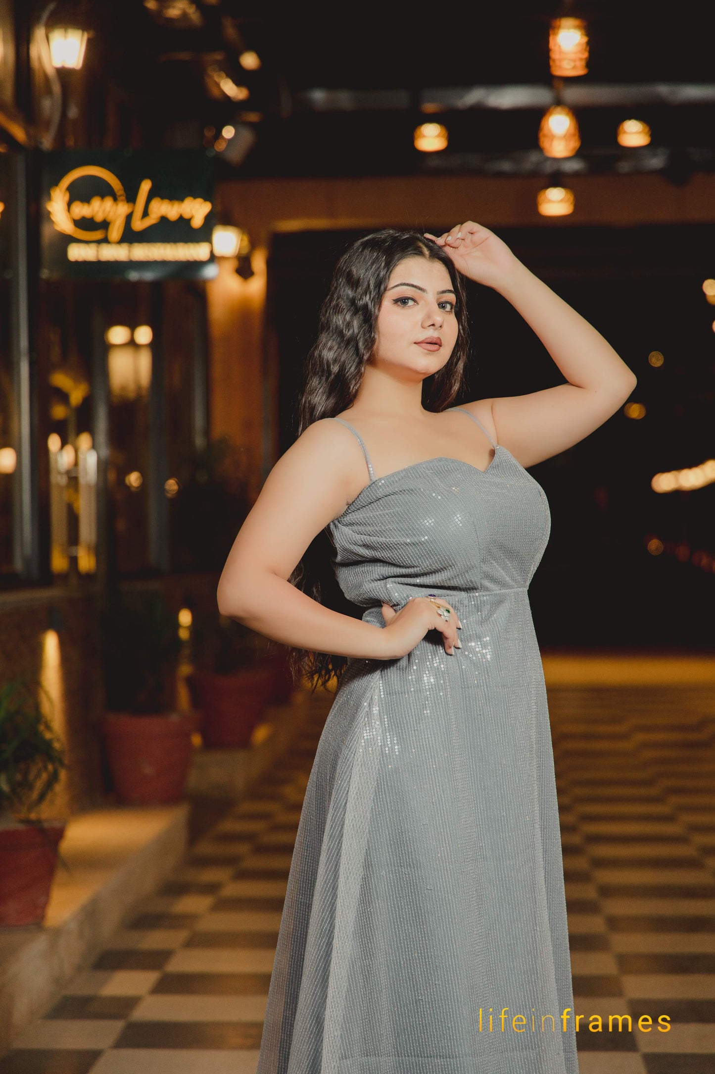 Moonlit Silver Dress