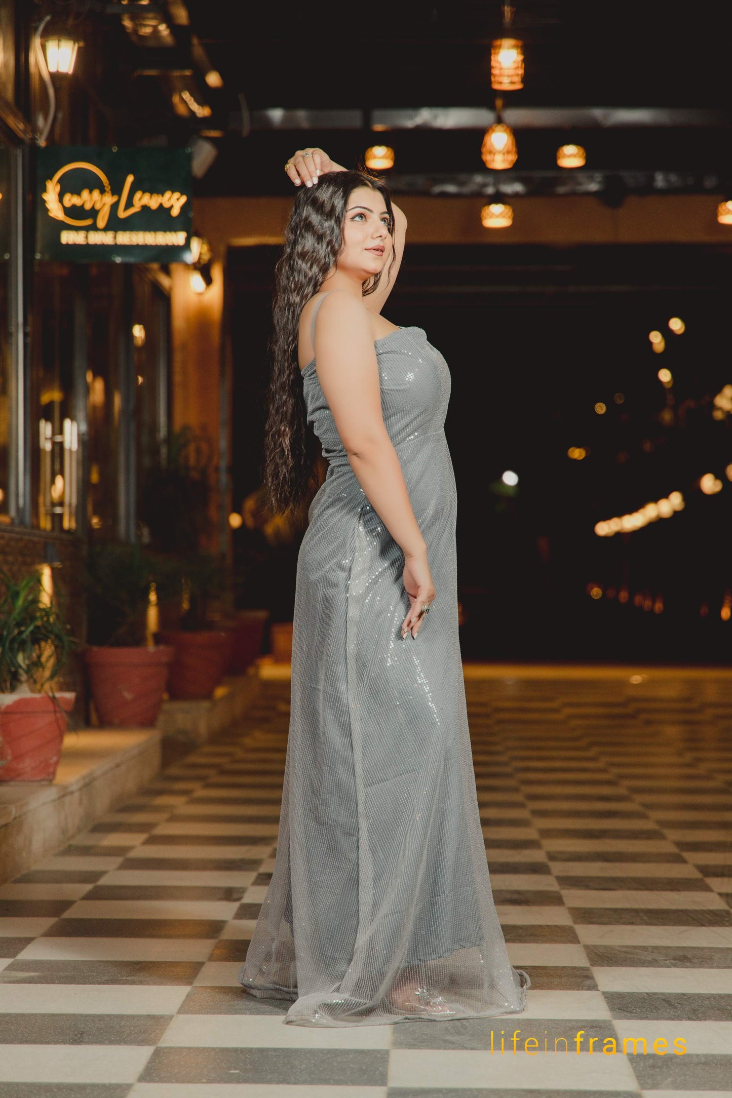Moonlit Silver Dress