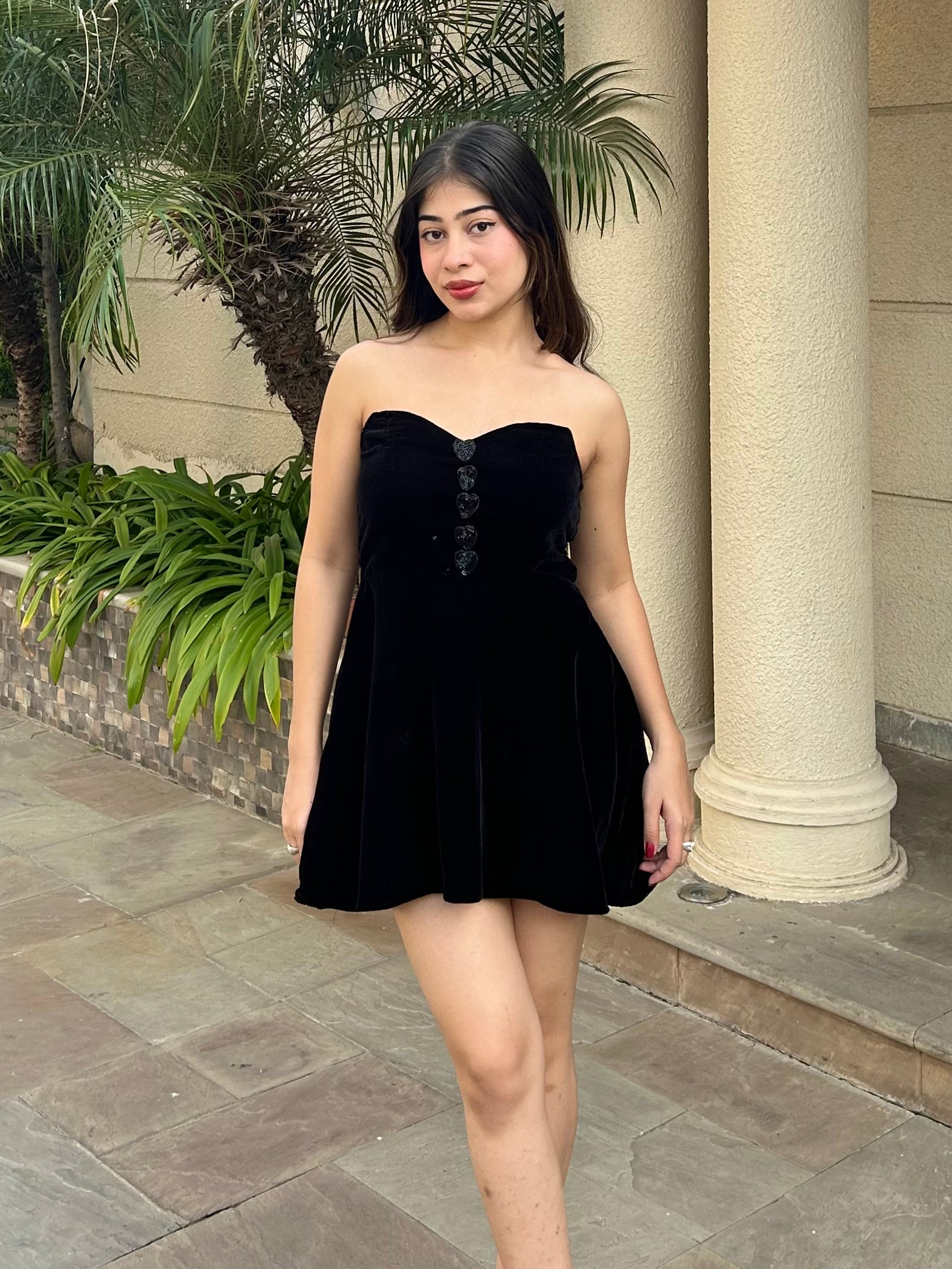 Blush Black Heart Dress