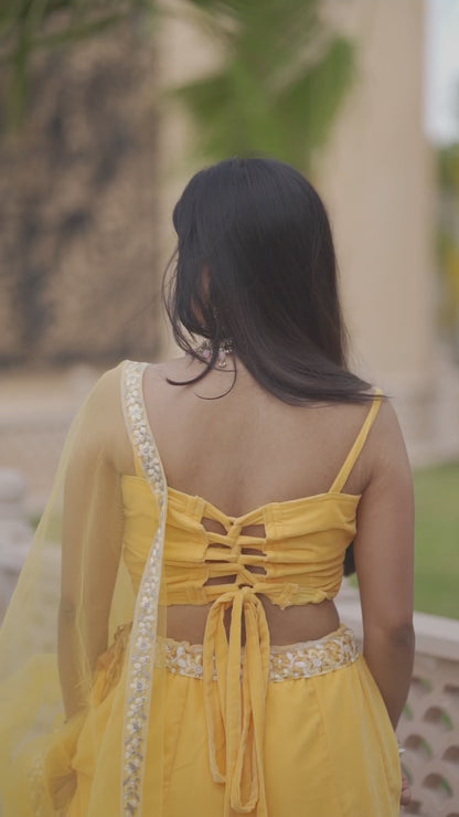 Ethereal Elegance Yellow Lehenga