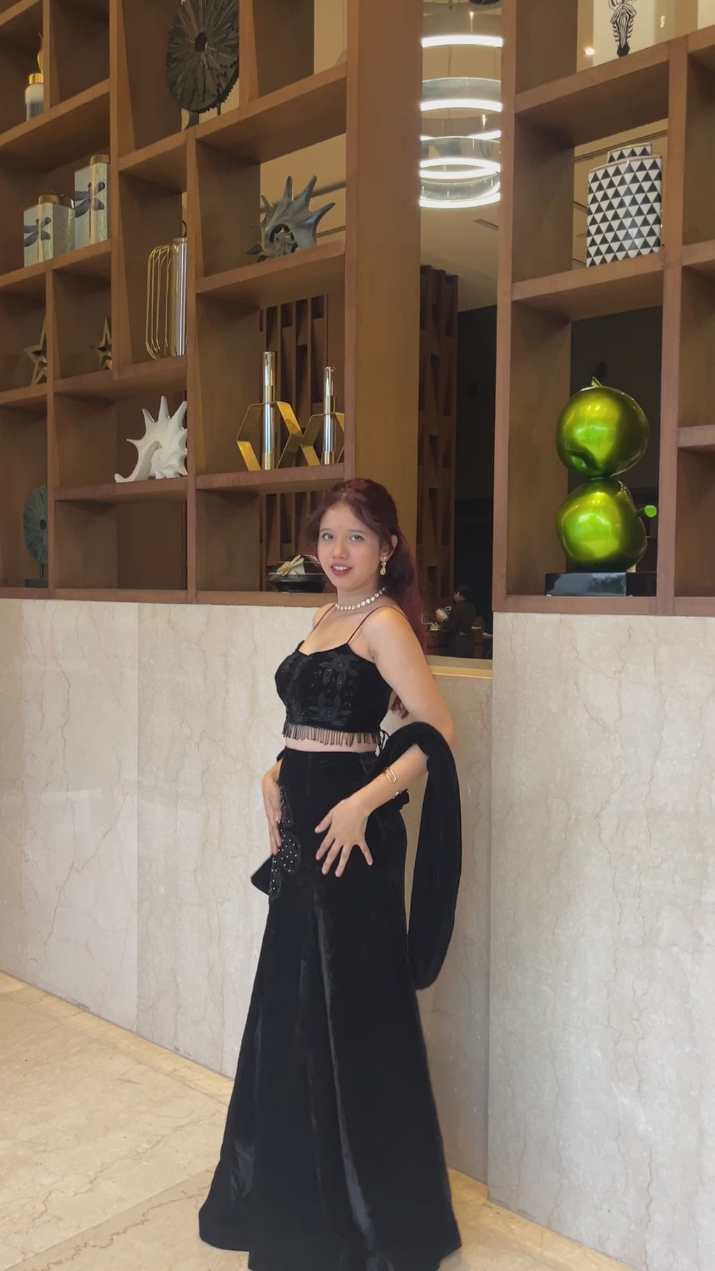 BLACK MUSE FISHTAIL LEHENGA