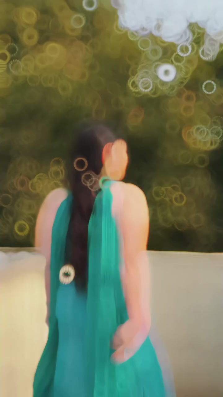 GREEN EMARALD FISHTAIL LEHENGA