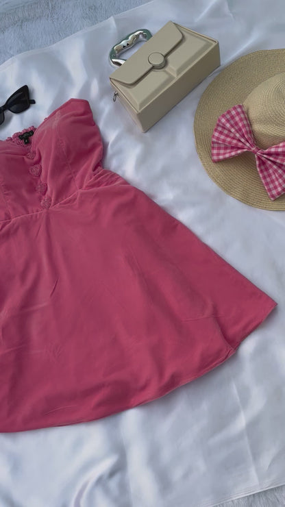 BLUSH PINK HEARTS DRESS