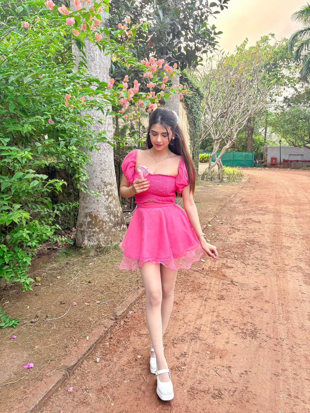 PINK AURORA SKIRT TOP SET