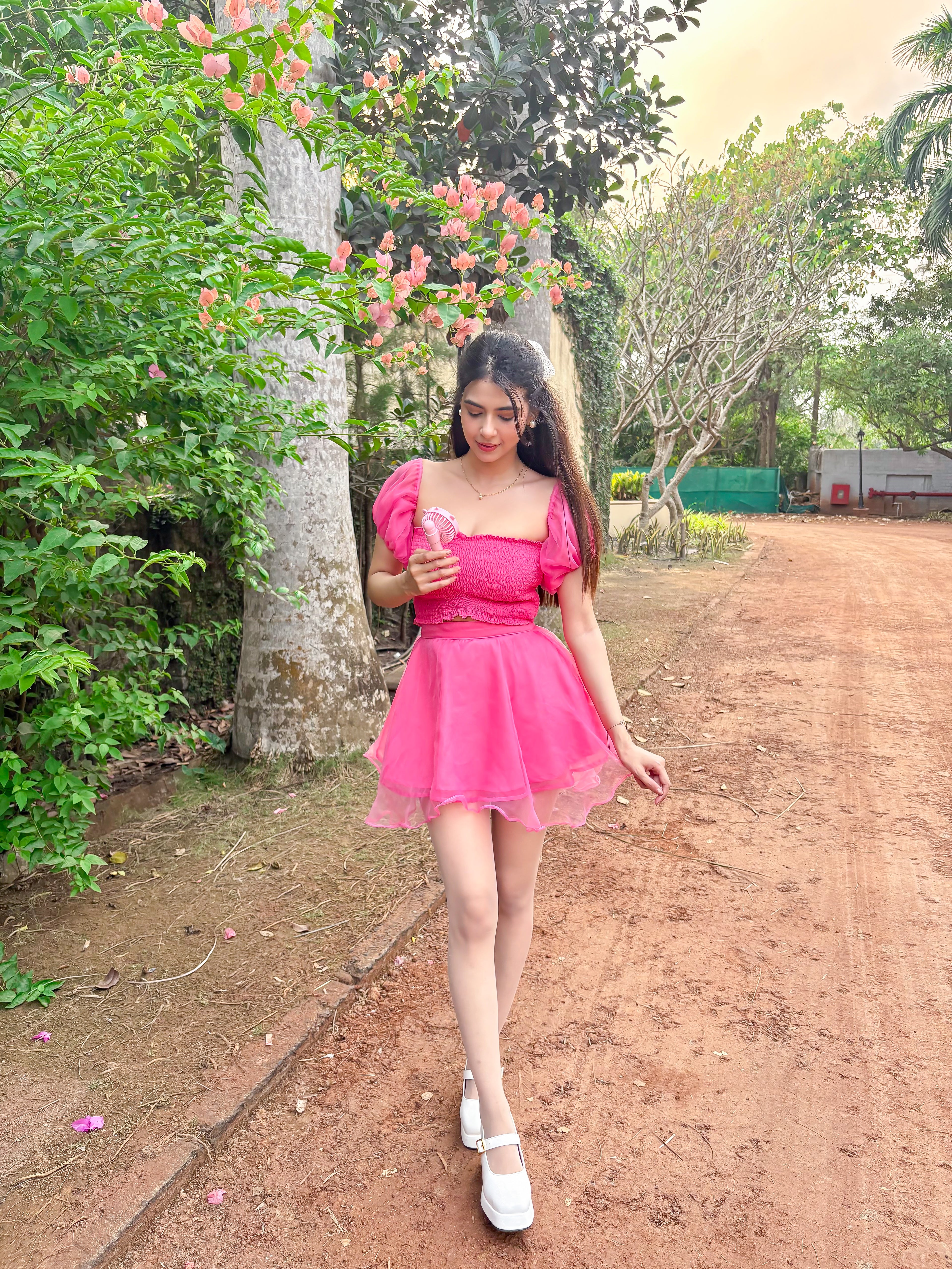 PINK AURORA SKIRT TOP SET