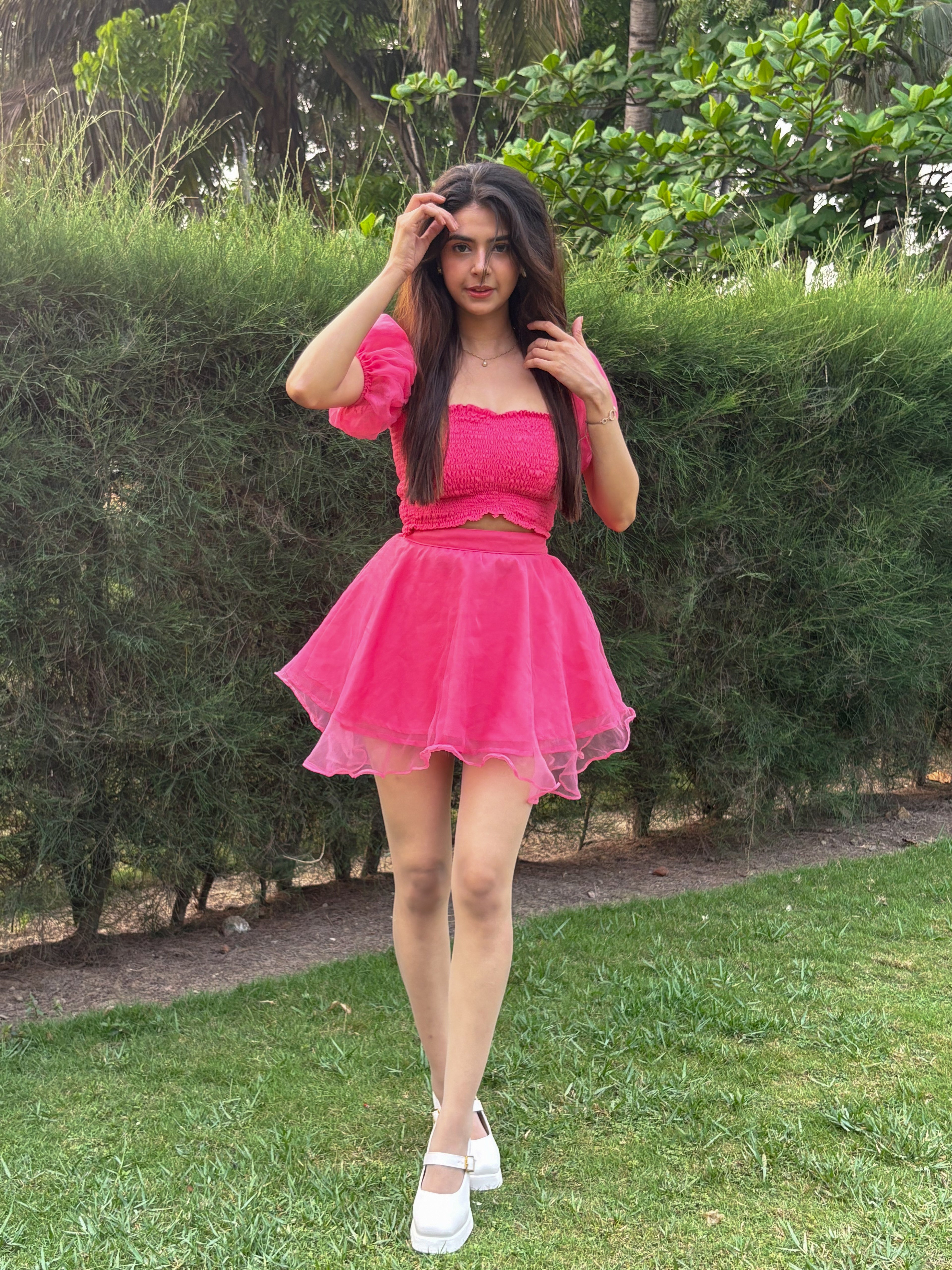 PINK AURORA SKIRT TOP SET