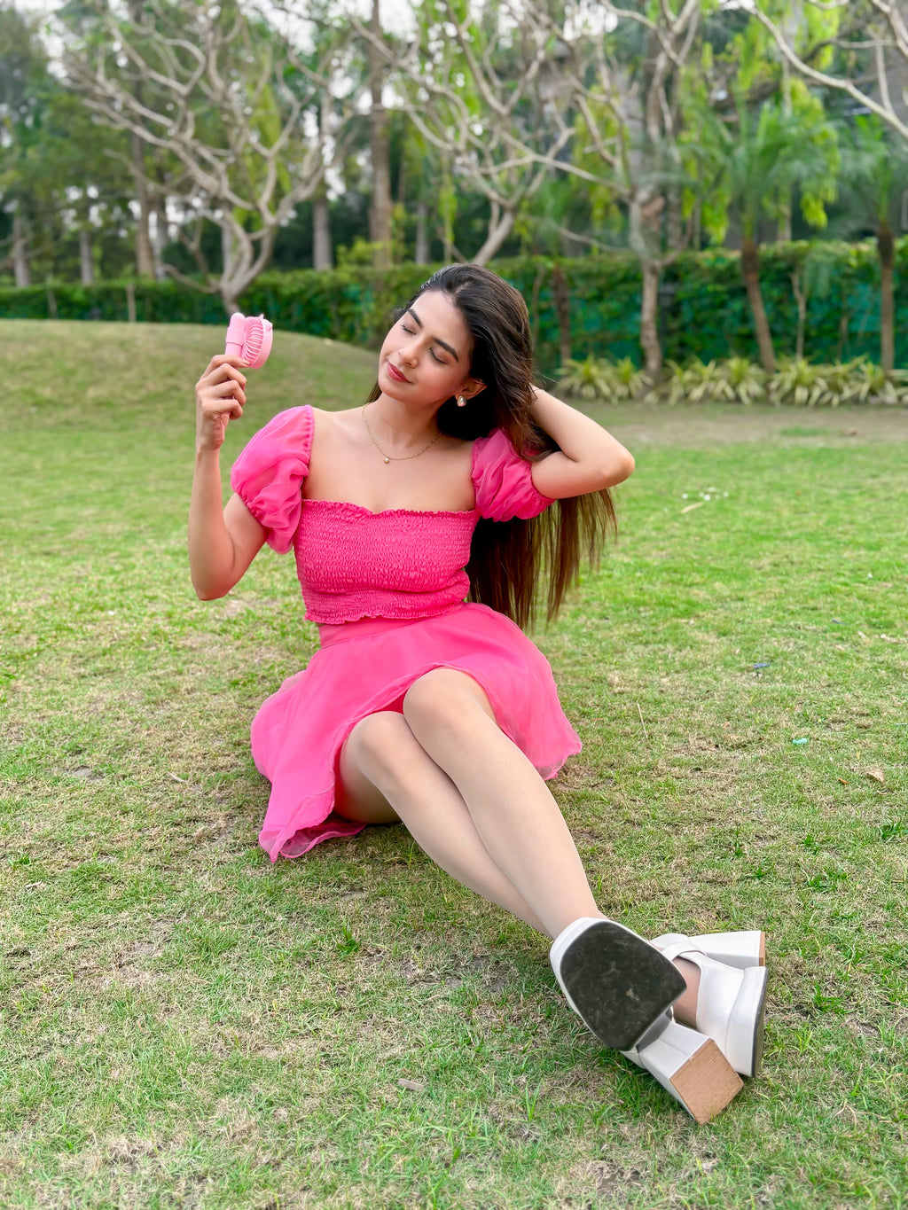 PINK AURORA SKIRT TOP SET