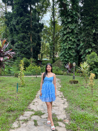 Blue floral dress