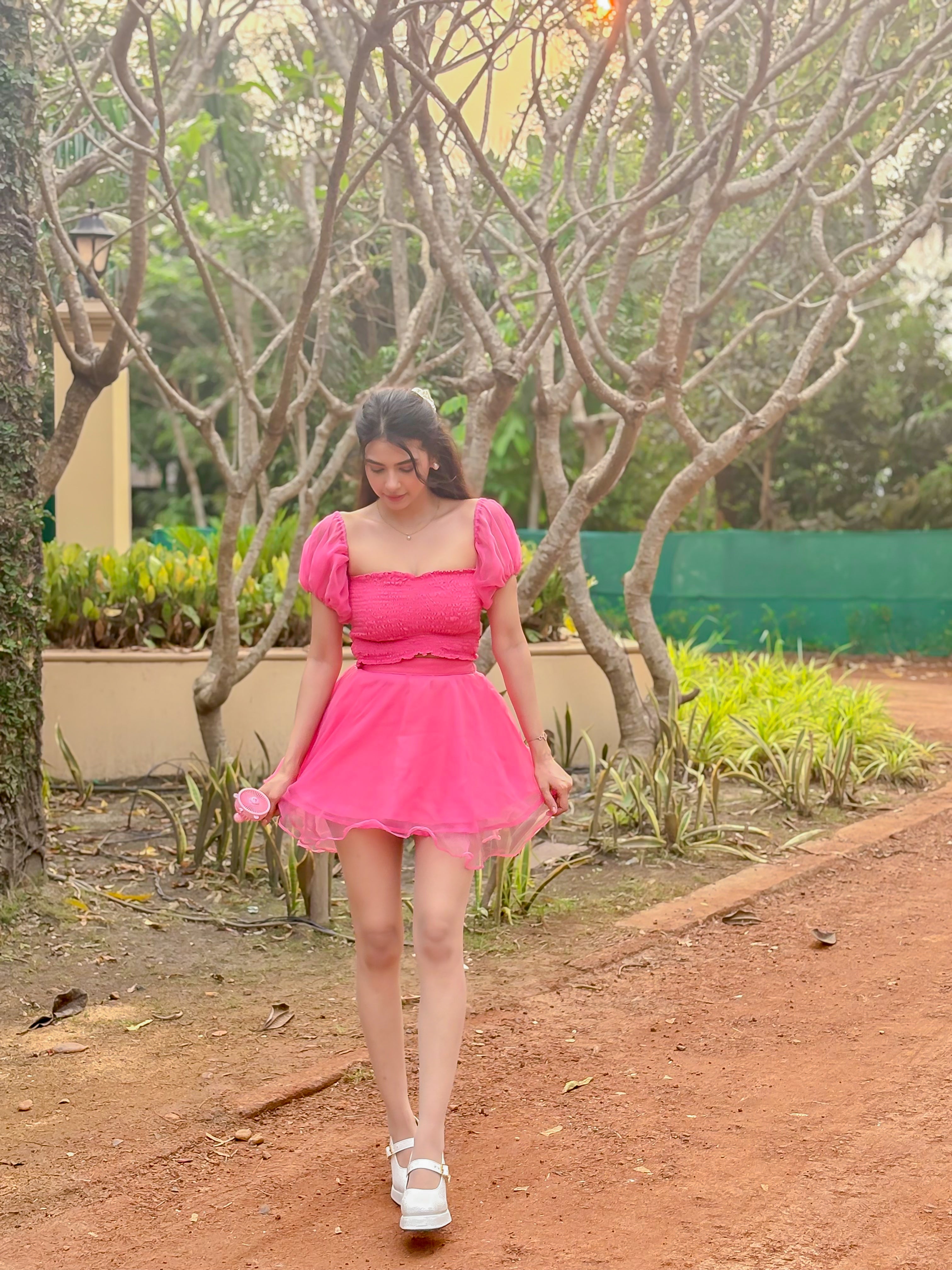 PINK AURORA SKIRT TOP SET