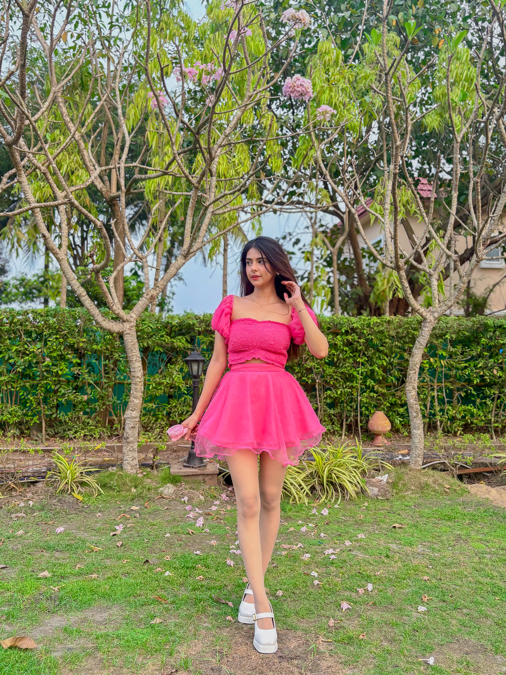 PINK AURORA SKIRT TOP SET