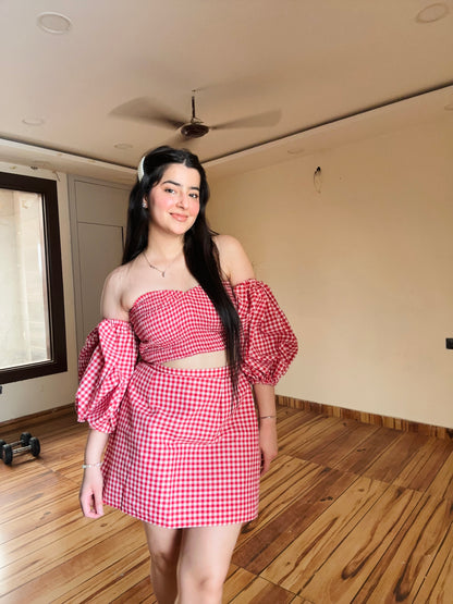RED EDEN CO ORD SET