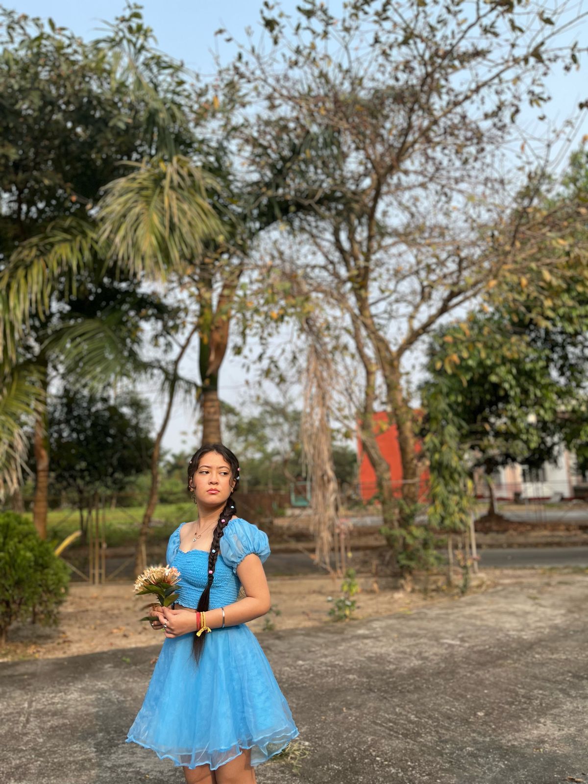 BLUE AURORA SKIRT TOP SET