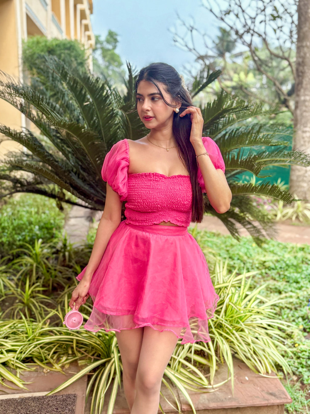 PINK AURORA SKIRT TOP SET