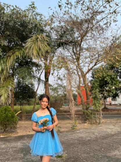 BLUE AURORA SKIRT TOP SET