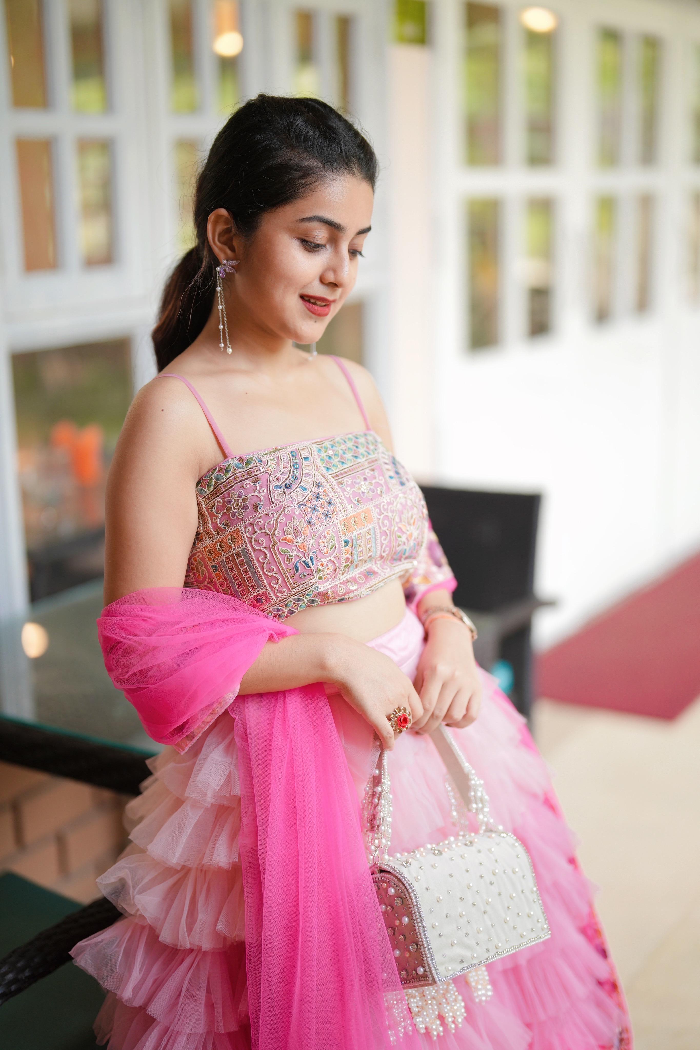 Pink mermaid Lehenga