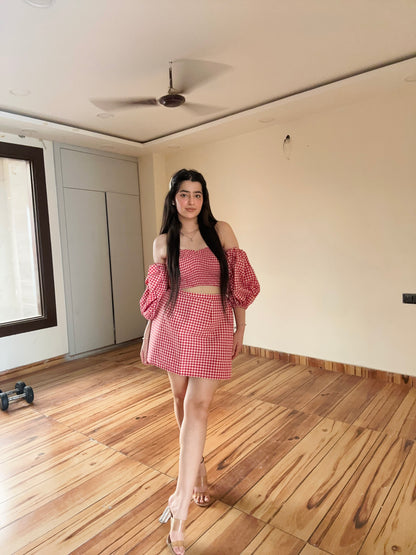 RED EDEN CO ORD SET