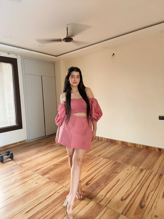 RED EDEN CO ORD SET