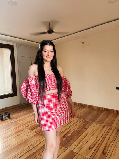 RED EDEN CO ORD SET